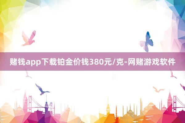 赌钱app下载铂金价钱380元/克-网赌游戏软件