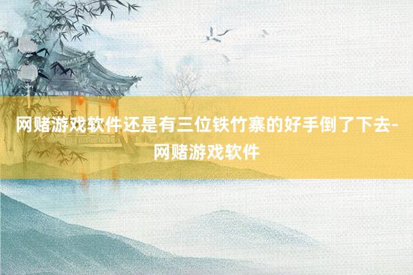 网赌游戏软件还是有三位铁竹寨的好手倒了下去-网赌游戏软件