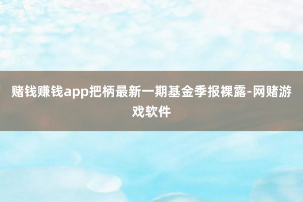 赌钱赚钱app把柄最新一期基金季报裸露-网赌游戏软件