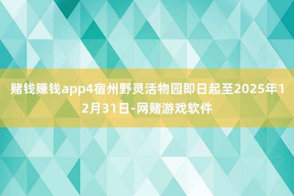 赌钱赚钱app4宿州野灵活物园即日起至2025年12月31日-网赌游戏软件