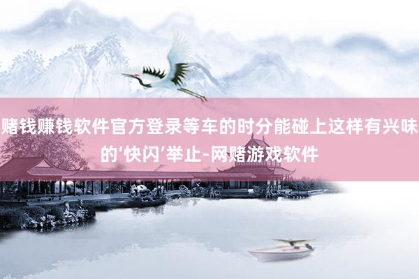 赌钱赚钱软件官方登录等车的时分能碰上这样有兴味的‘快闪’举止-网赌游戏软件