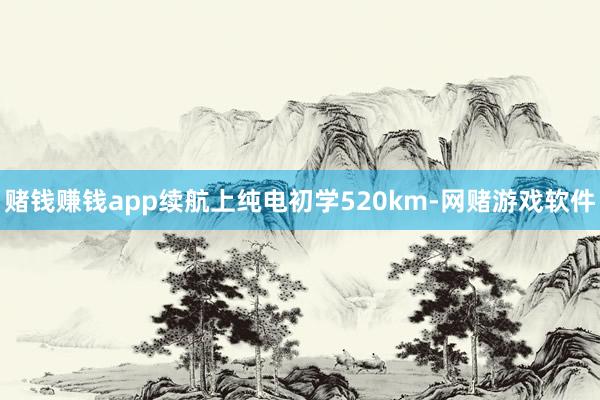 赌钱赚钱app续航上纯电初学520km-网赌游戏软件