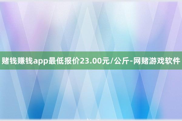 赌钱赚钱app最低报价23.00元/公斤-网赌游戏软件