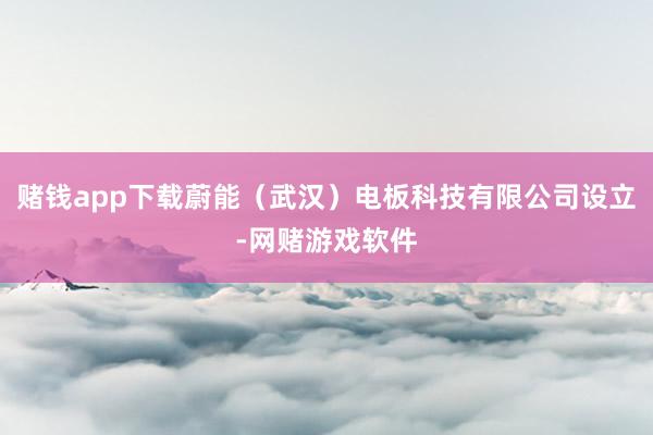 赌钱app下载蔚能（武汉）电板科技有限公司设立-网赌游戏软件