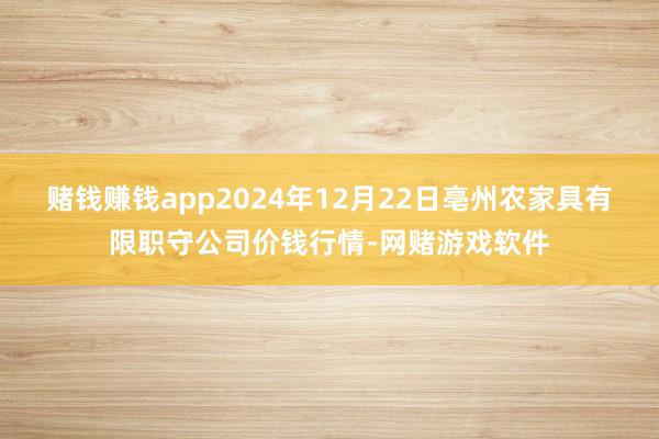 赌钱赚钱app2024年12月22日亳州农家具有限职守公司价钱行情-网赌游戏软件
